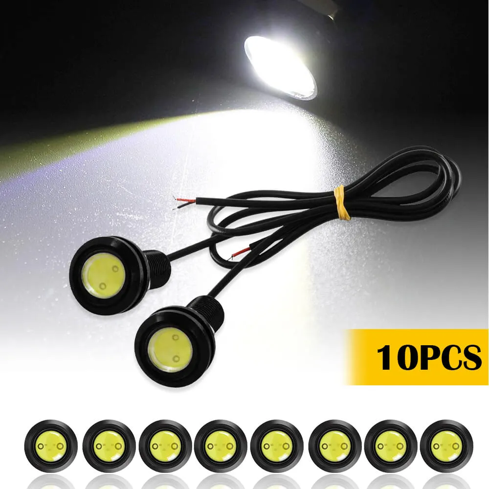 10pcs Eagle Eye LED Lights Fog Daytime Running Lights Reverse Tail Small bulb