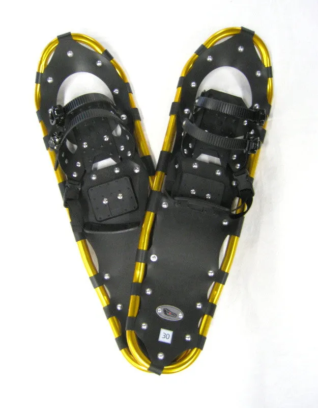 Adventure 30" Snowshoes Package - (Good for 160-210 lbs) with Gold Poles & Black Carry-Bag