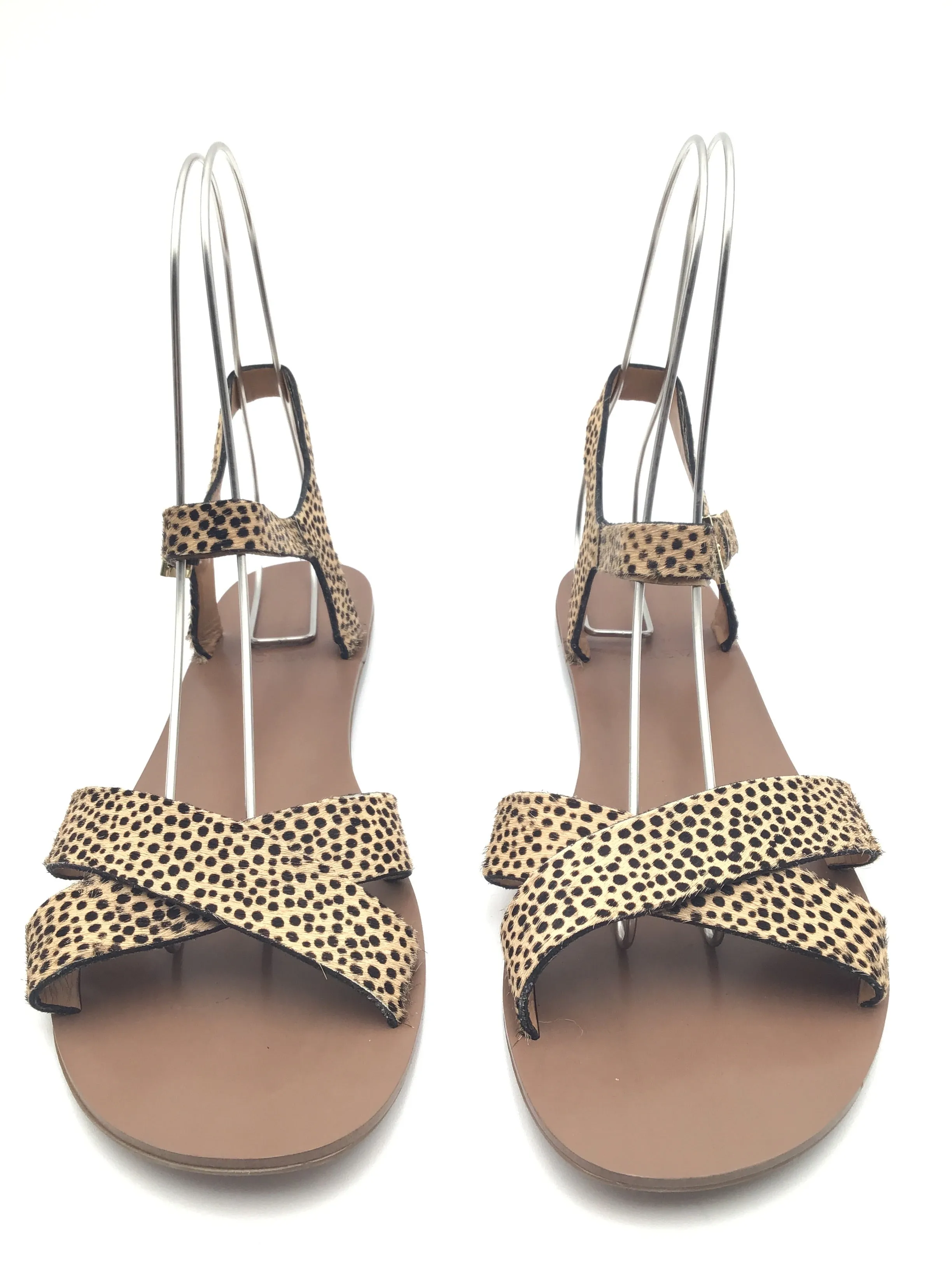 Animal Print Sandals Flats J Crew O, Size 8