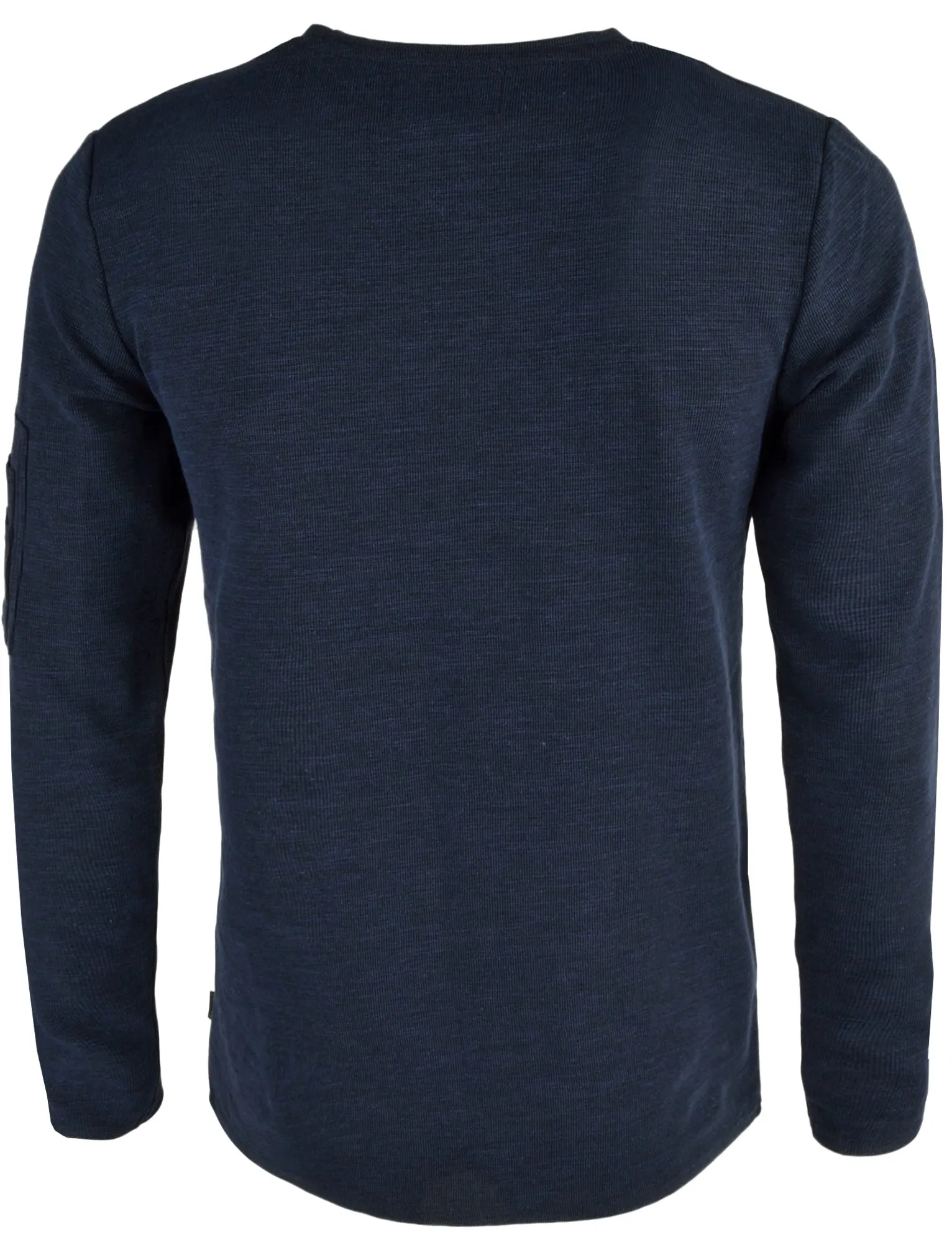 Astin Cotton Slub Long Sleeve Top in Blue / Black - Dissident