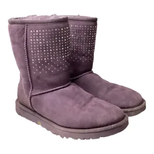 Boots Ankle Flats By Ugg In Purple, Size: 6