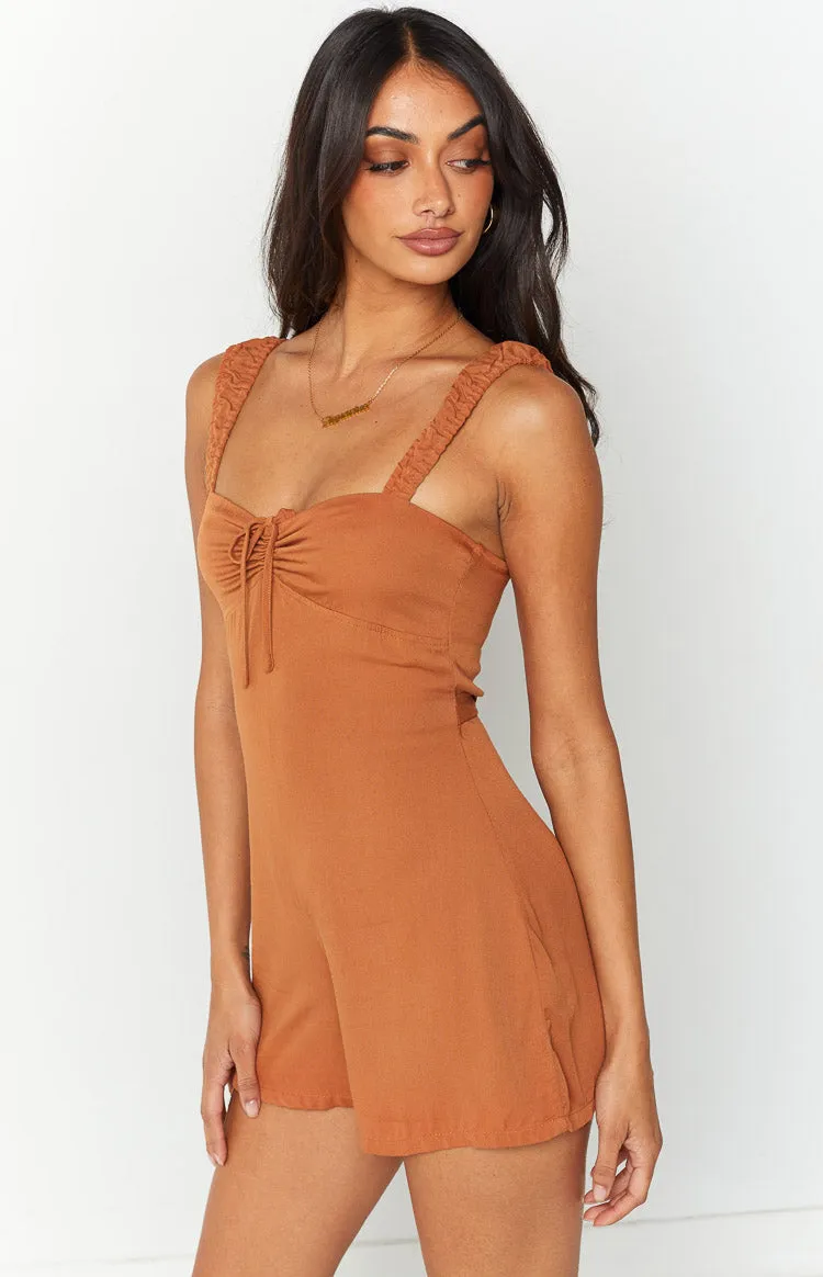 Calla Brown Utility Playsuit