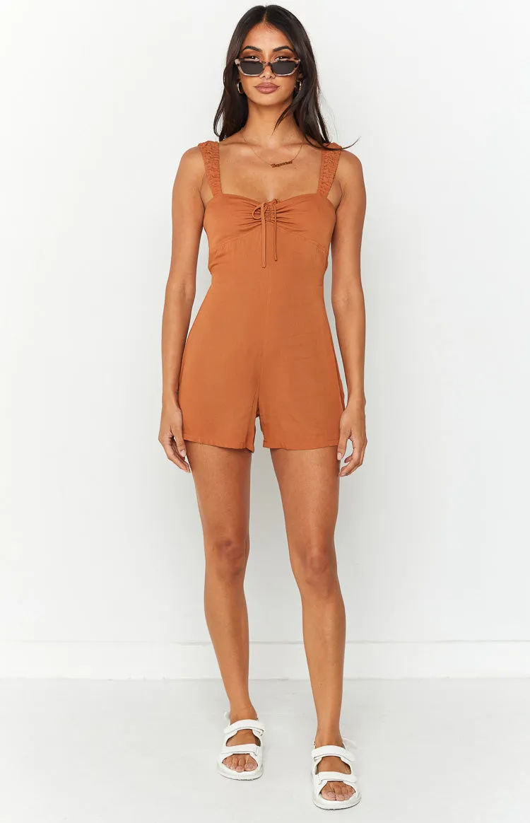 Calla Brown Utility Playsuit