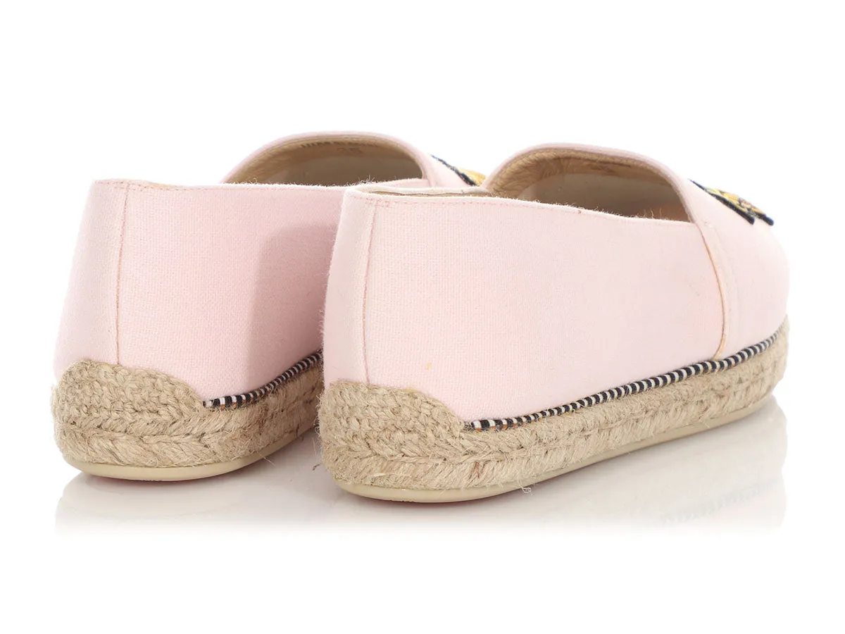 Christian Louboutin Pink Cario Loubi Espadrille Flats