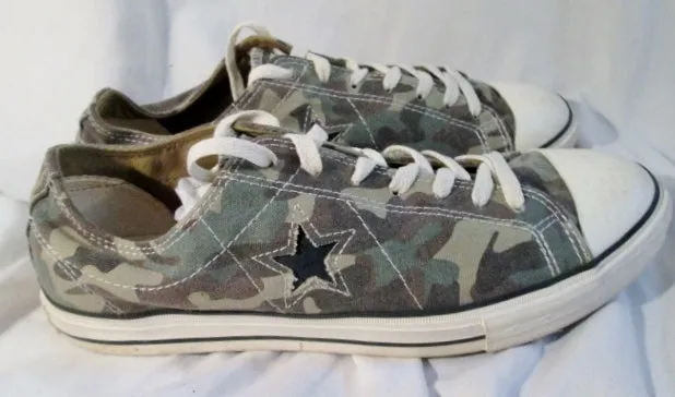 CONVERSE ONE STAR CHUCK TAYLOR LOWRISE Sneaker Trainer CAMO M11 W13 GREEN Shoe