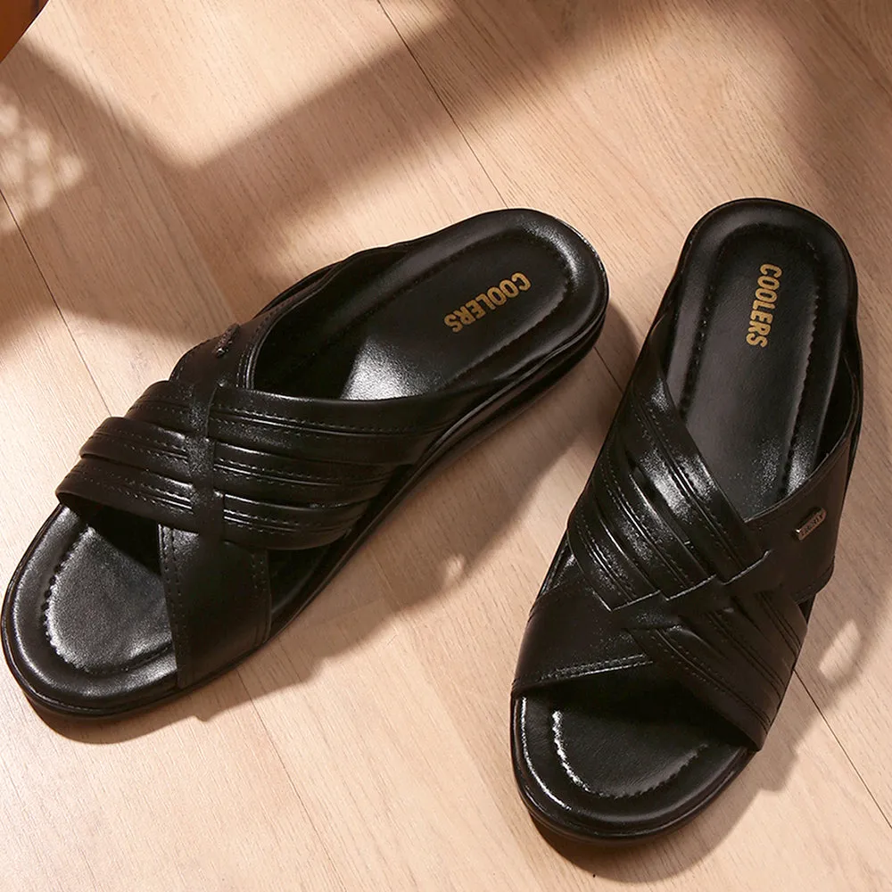 Coolers Casual (Black) Slippers For Men TAYLOR By Liberty