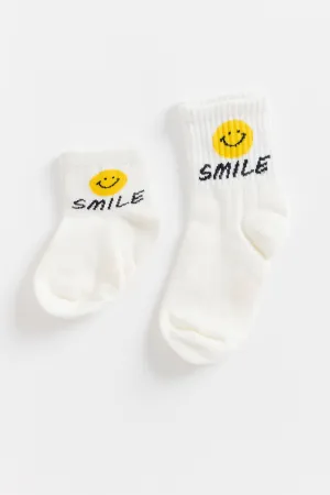 Cove Kids Quarter Smiley Socks