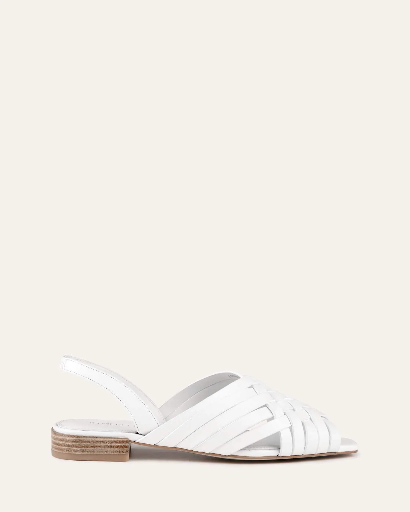 ELLIE CASUAL FLATS WHITE LEATHER