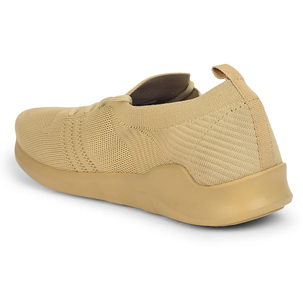 Force 10 Non Lacing Casual Beige Slip-on Shoes For Women AVILA-38 by Liberty