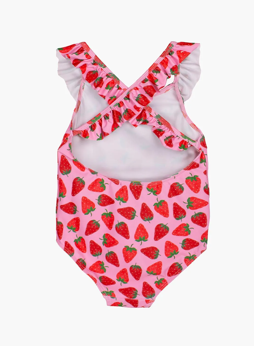 Frill Swimsuit in Strawberry