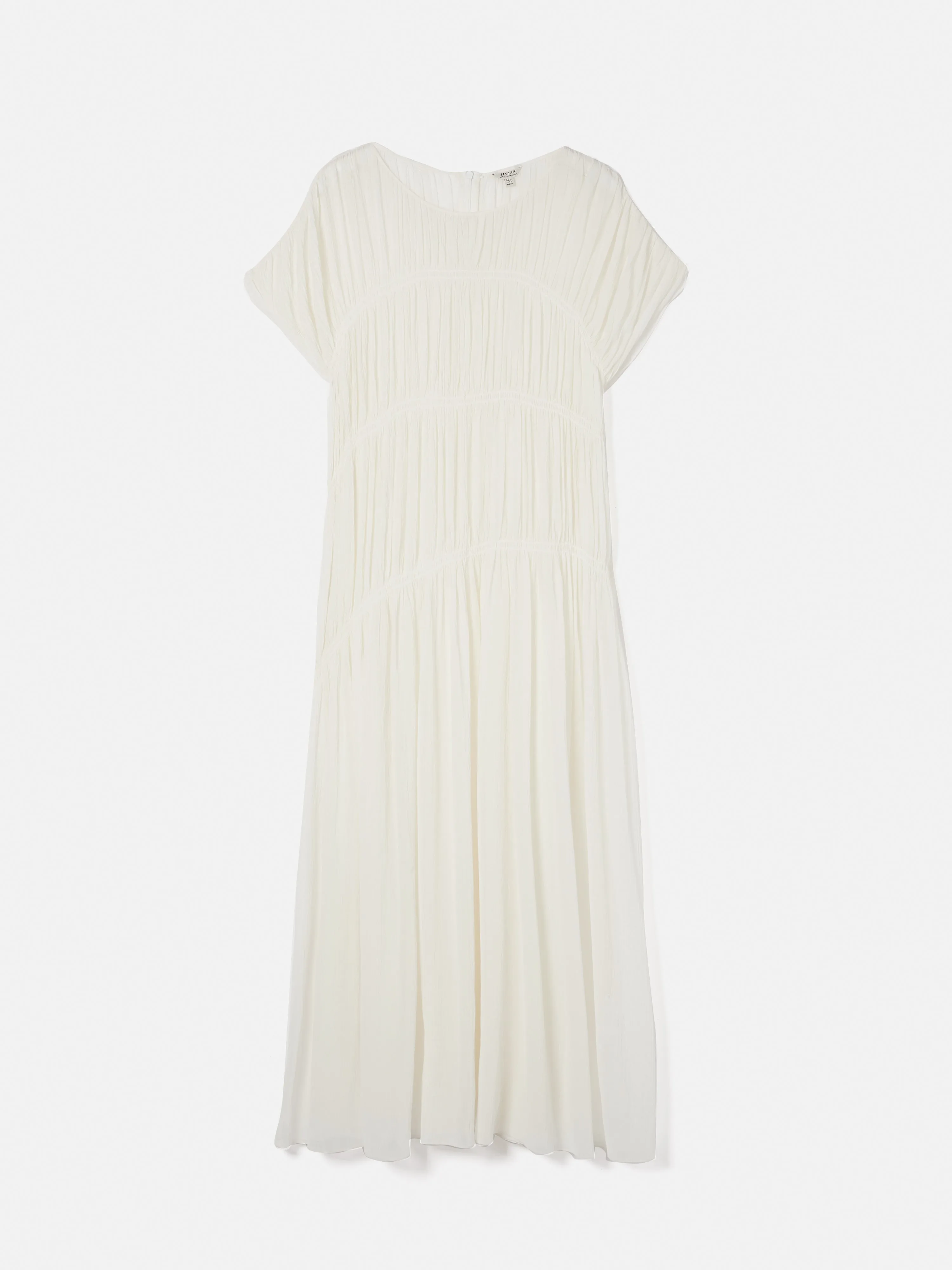 Gauze Viscose Ruched Dress | Cream