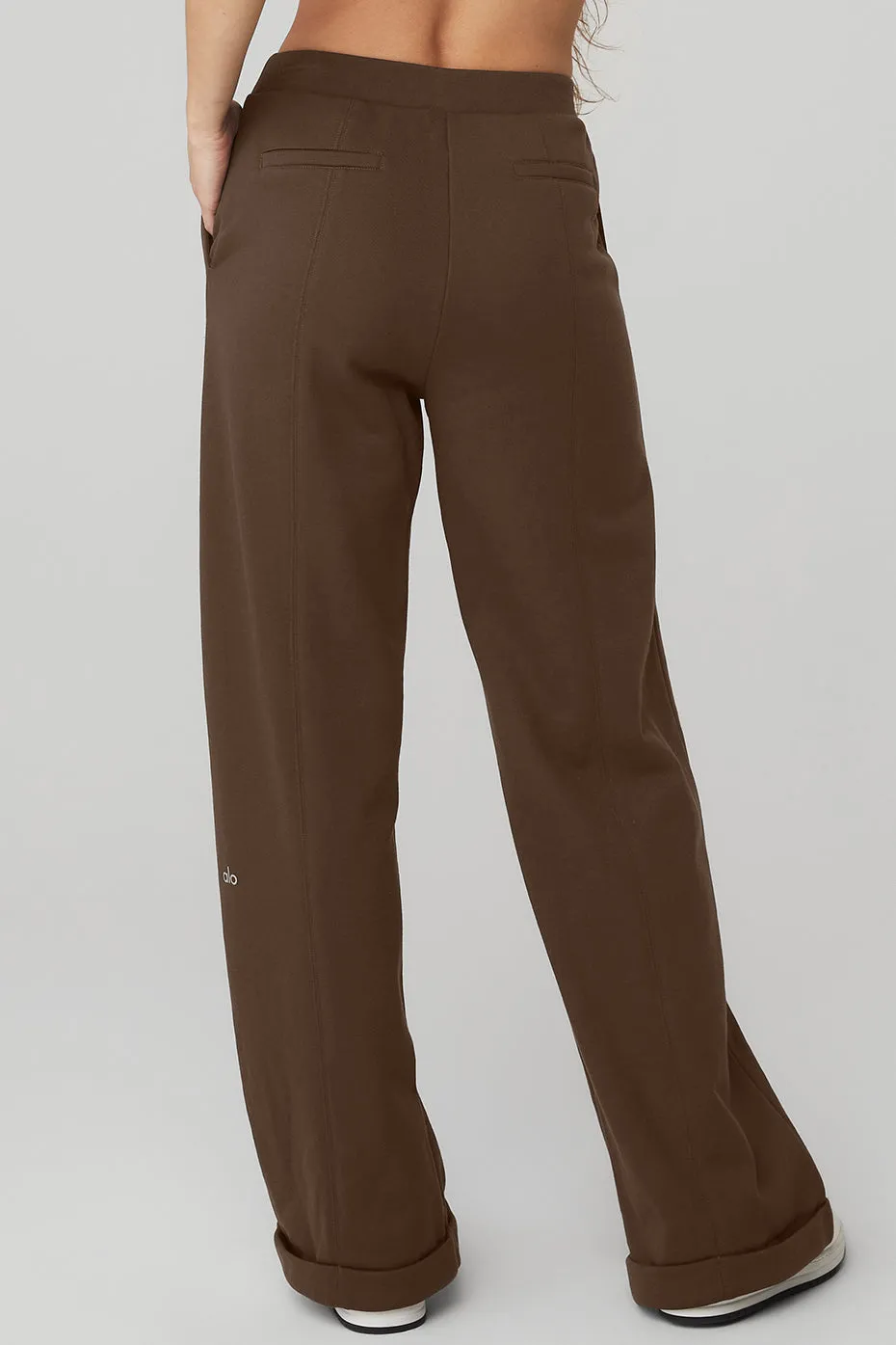 High-Waist Trouser Wide Leg Pant - Espresso