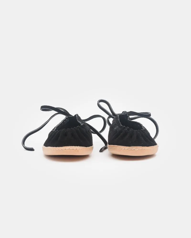 Hopi Moccasins in Black Suede