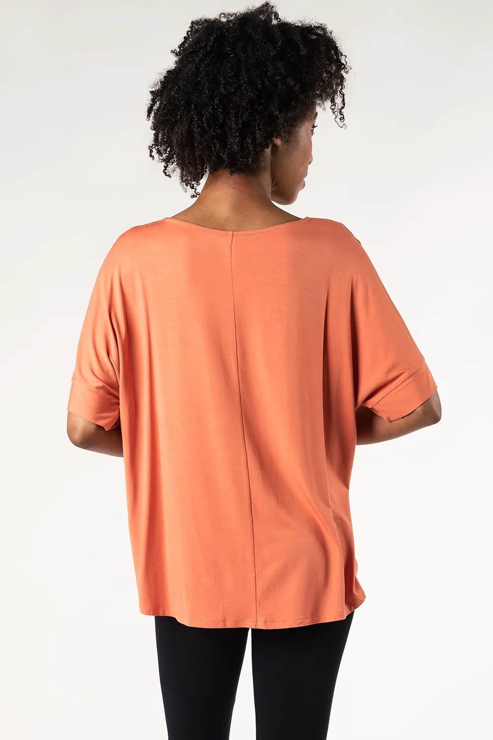 Laura Relaxed-Fit Bamboo Blouse - Apricot