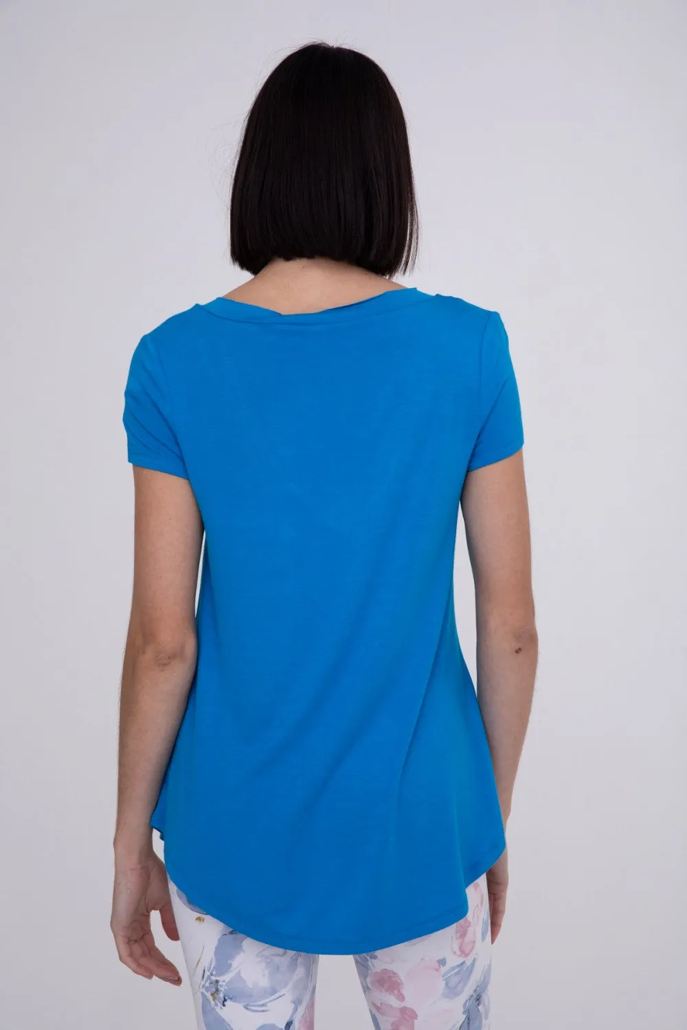 Longline Deep V-Neck Pocket Shirt