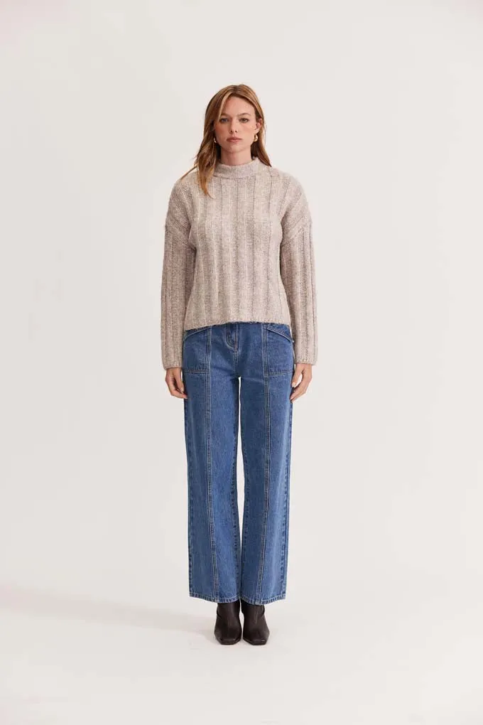 Maja Ribbed Jumper | Oat/Marle