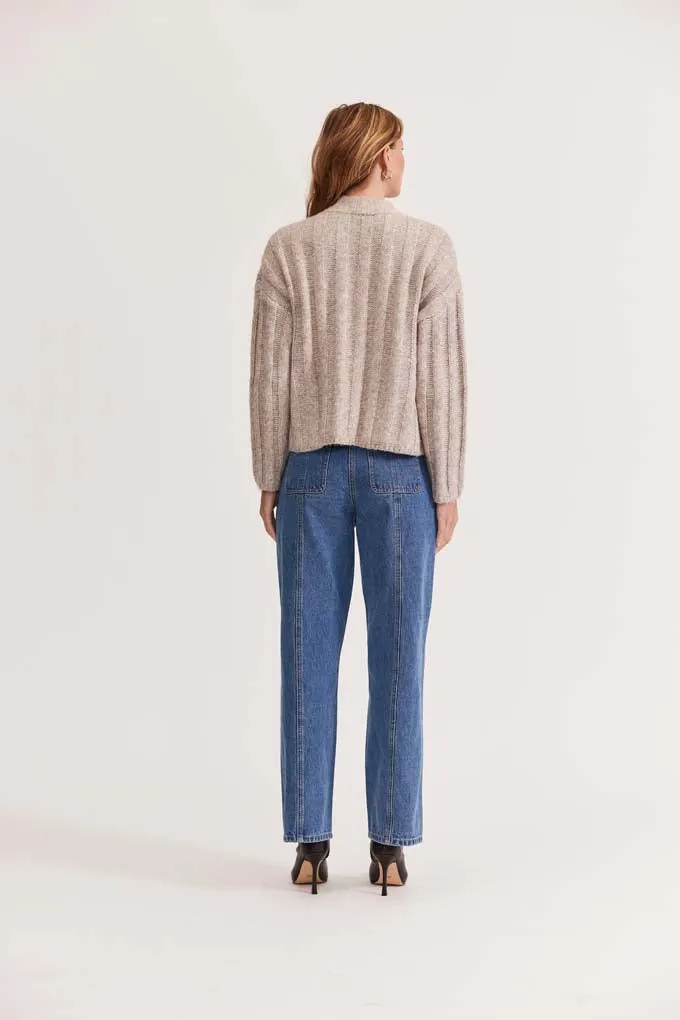 Maja Ribbed Jumper | Oat/Marle