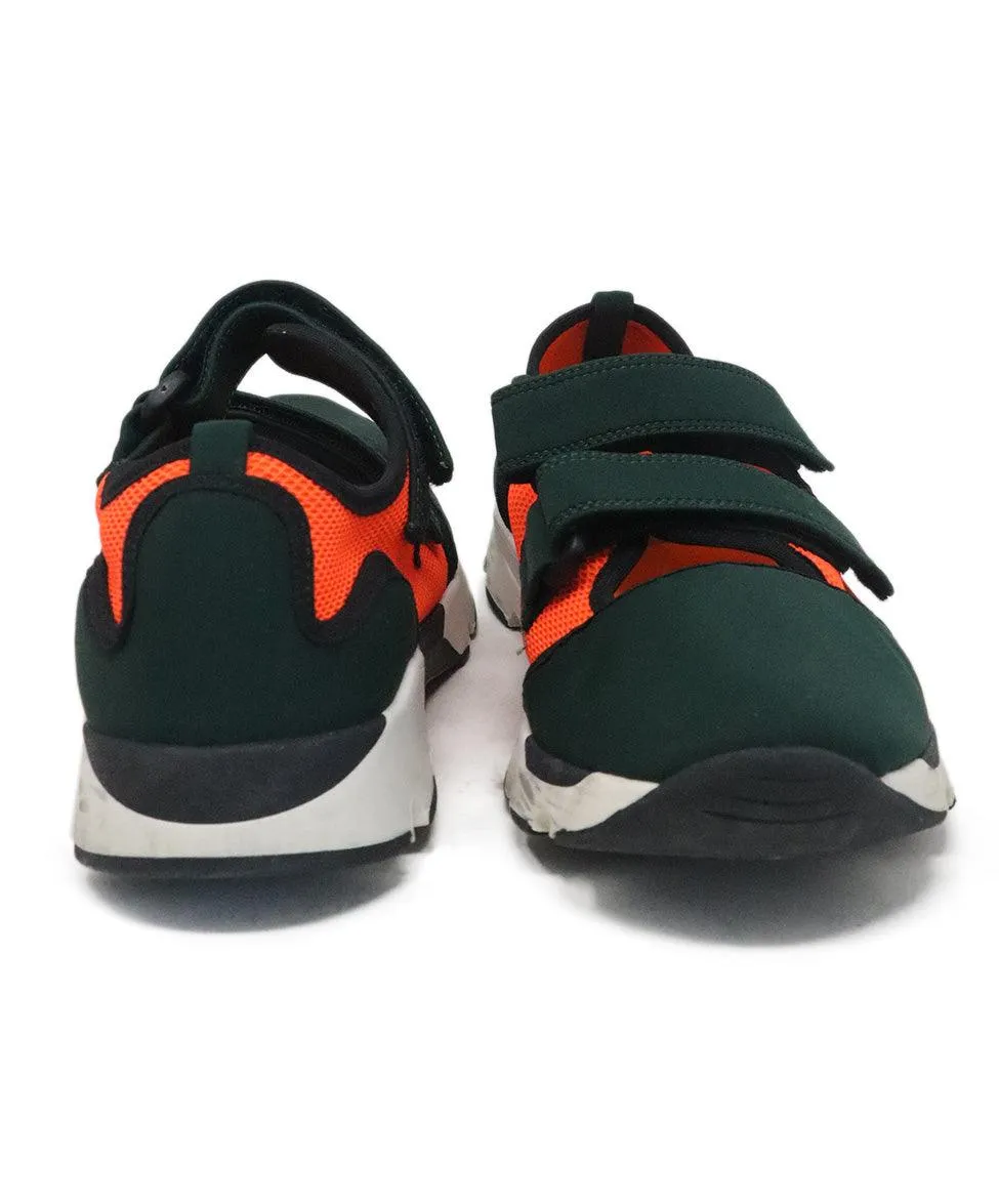 Marni Green & Orange Nylon Sneakers sz 10