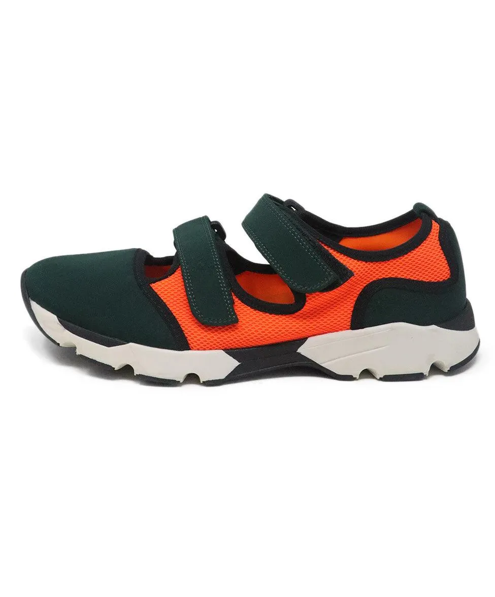 Marni Green & Orange Nylon Sneakers sz 10