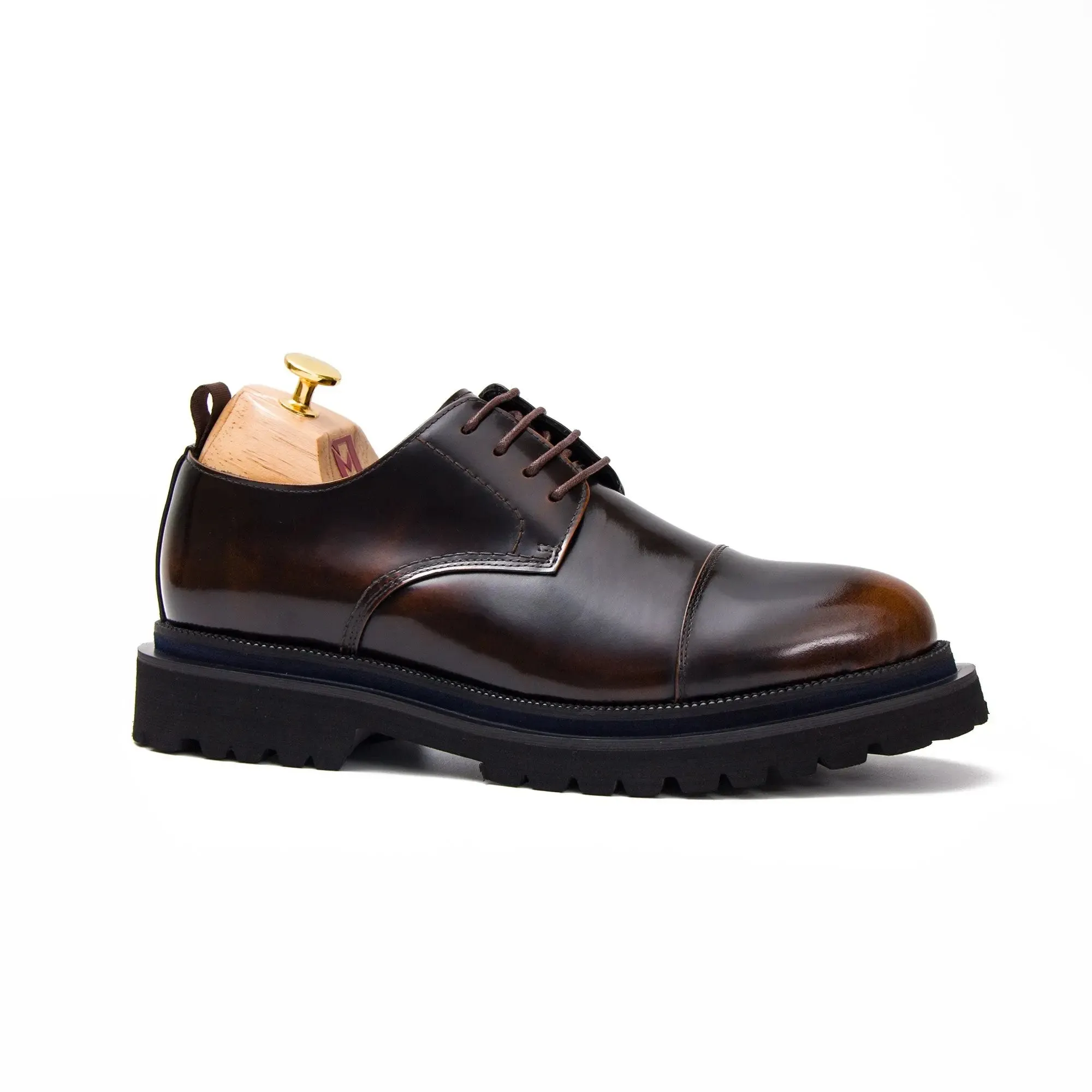 Mens Derby Shoes with Rubber Sole