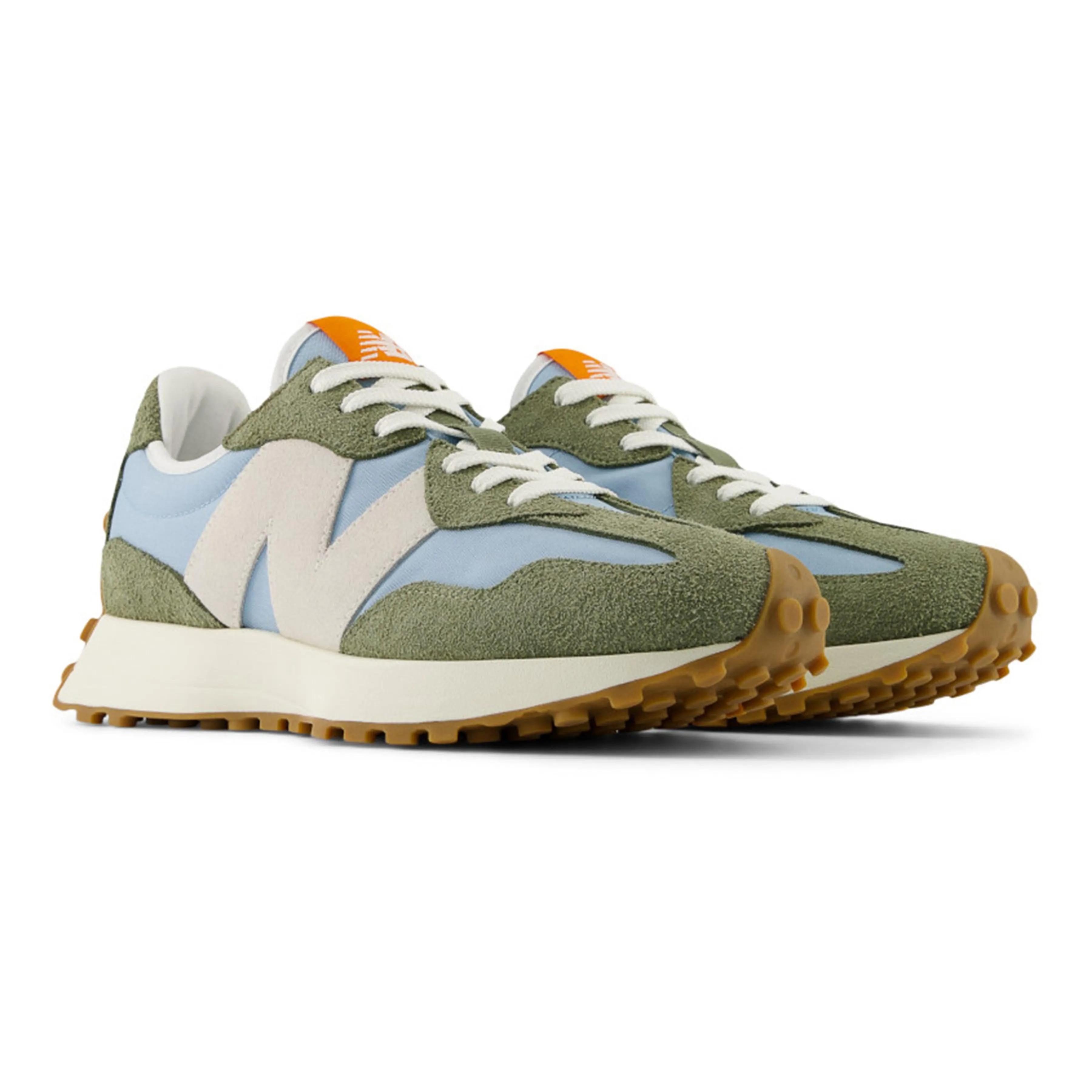 New Balance 327 Forest Green Light Blue