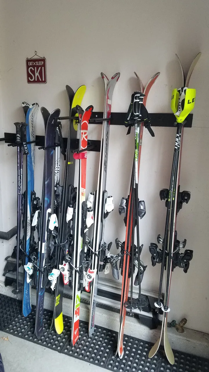 OUTLET | Snowbasin Ski Storage Rack | Holds 8 Pairs of Skis