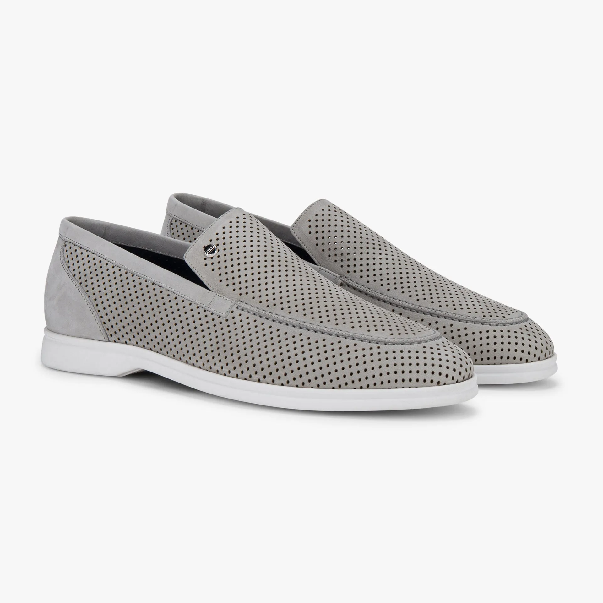 Perforated Suede Calfskin Moccassin