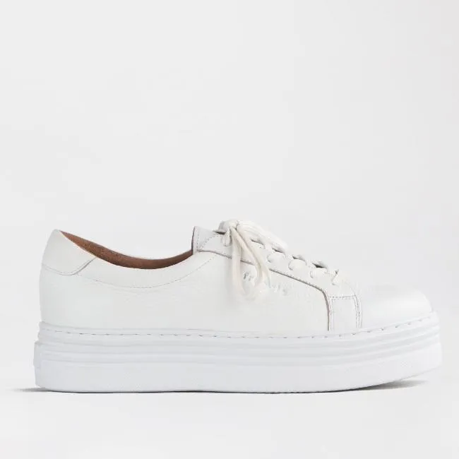 Platform Sneaker in White - 12025