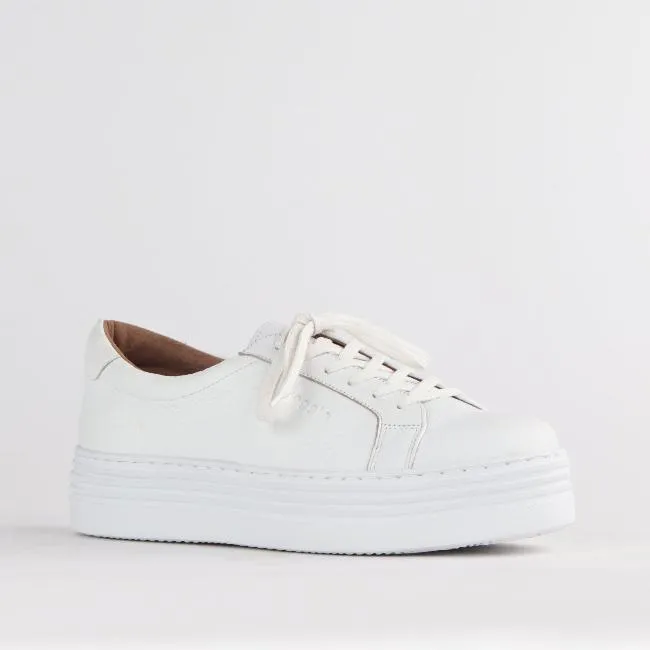 Platform Sneaker in White - 12025