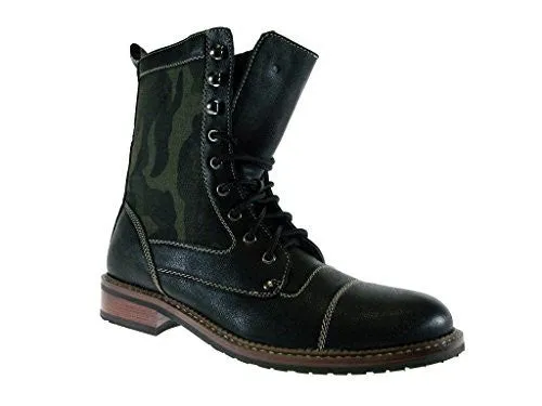 Polar Fox Men's 801025A Calf High Camo Desgin Military Combat Boots