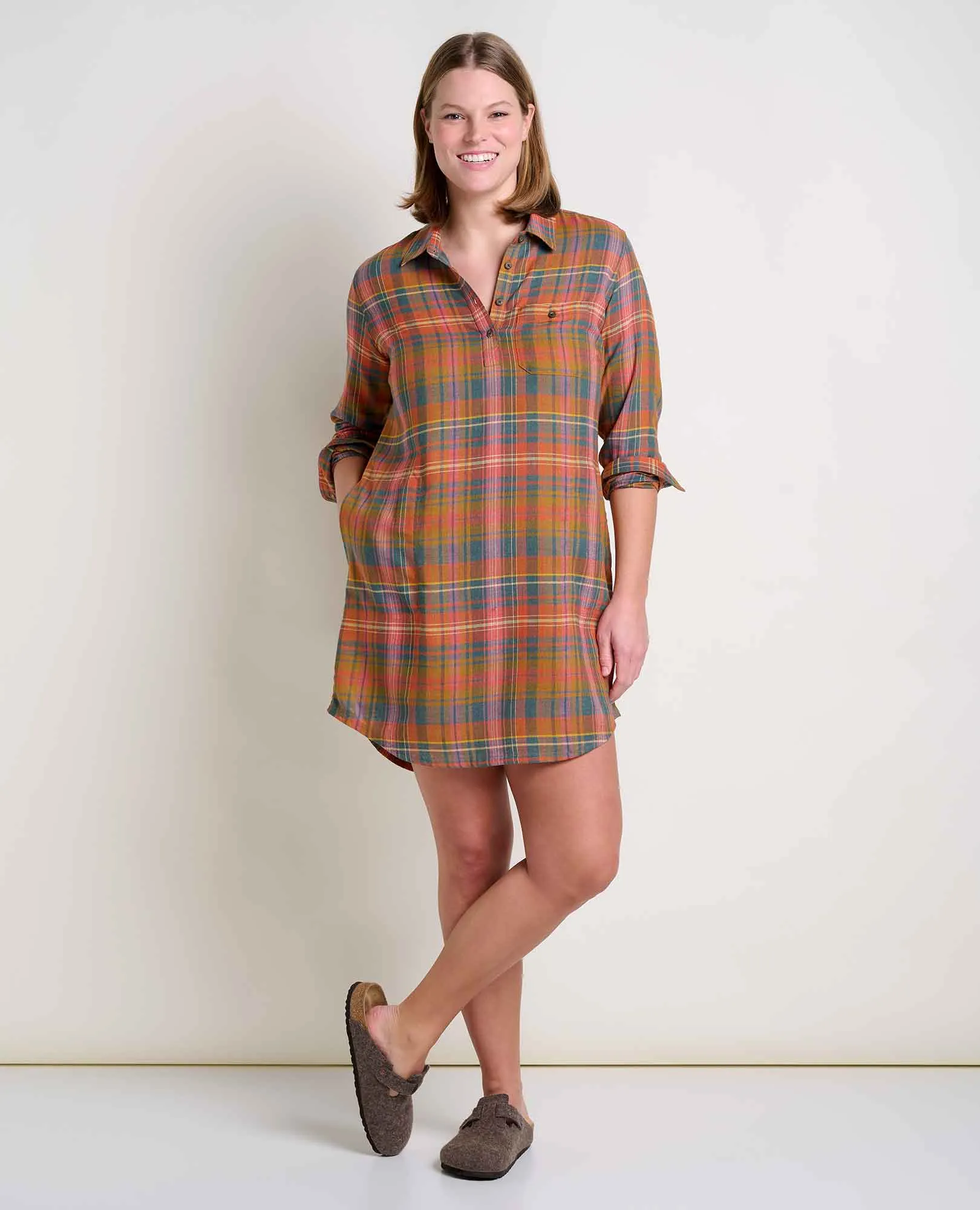 Re-Form Flannel Shirtdress