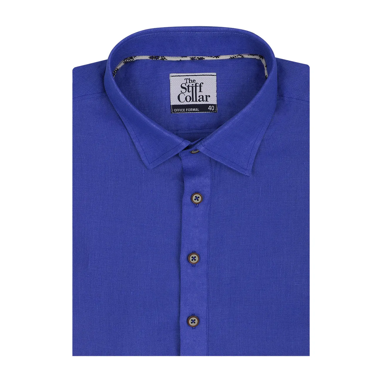 Royal Blue Pure Linen Full Sleeve Premium Kurta Shirt