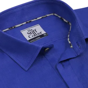 Royal Blue Pure Linen Full Sleeve Premium Kurta Shirt