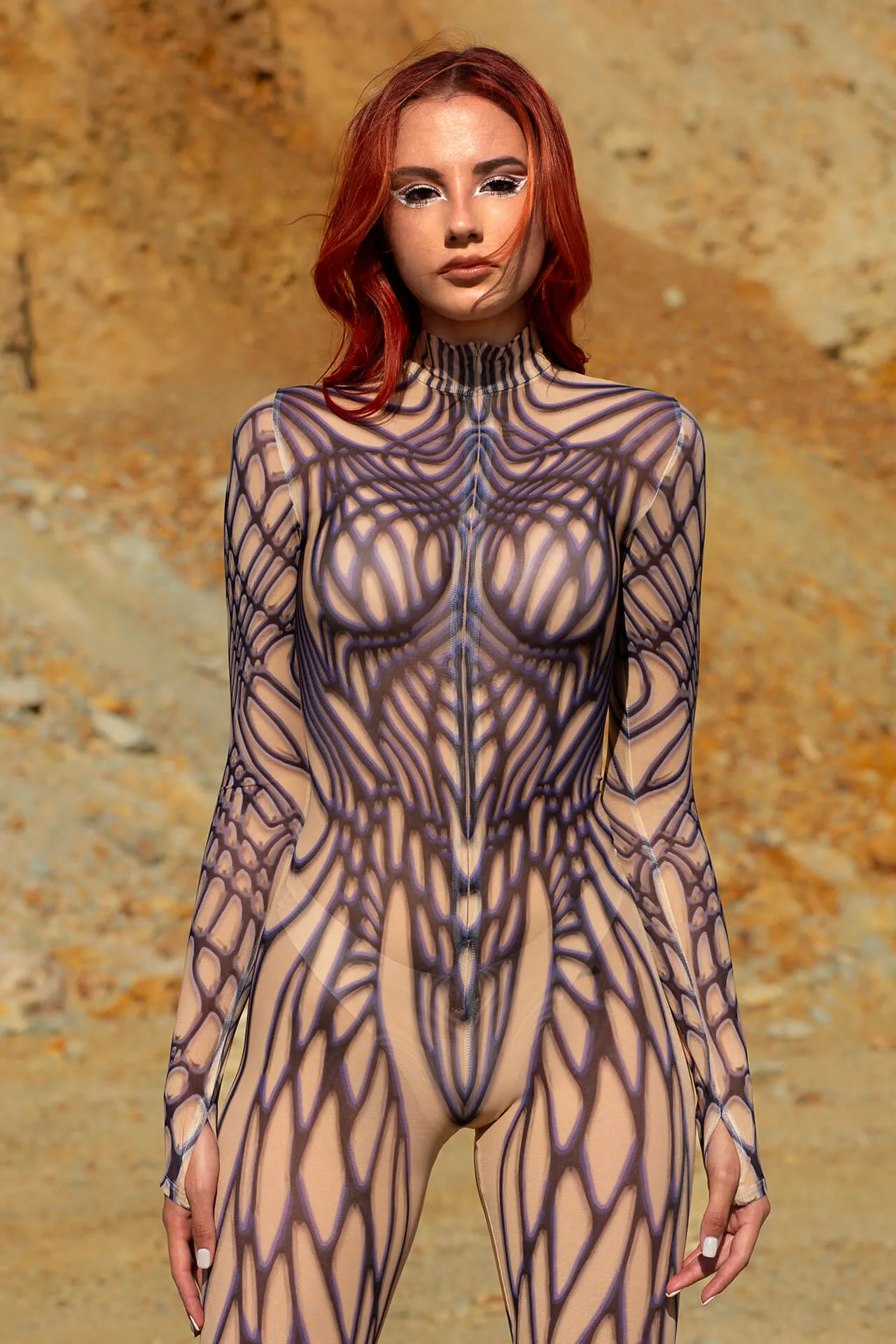 Sapphire Bone Mesh Costume