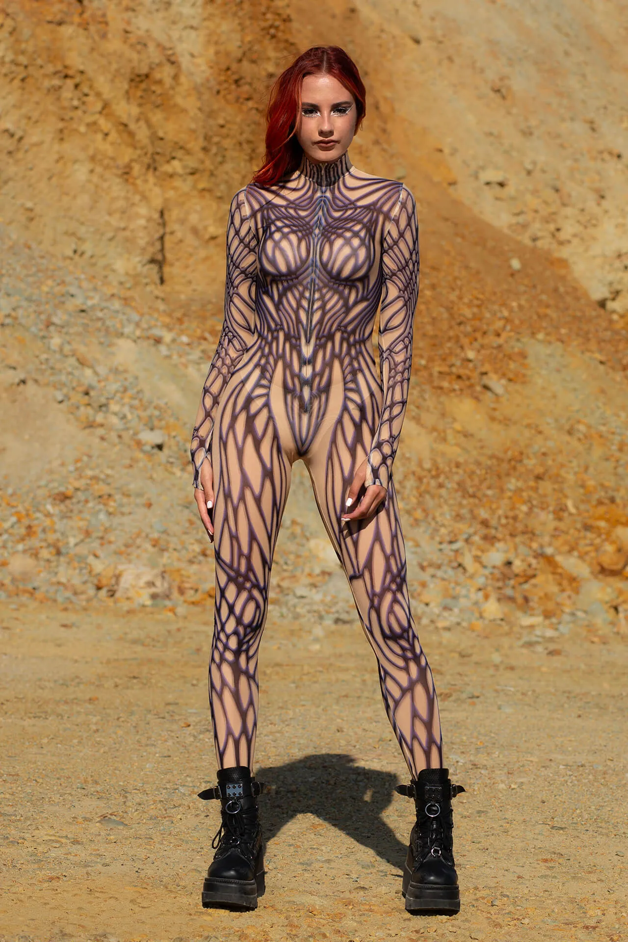 Sapphire Bone Mesh Costume