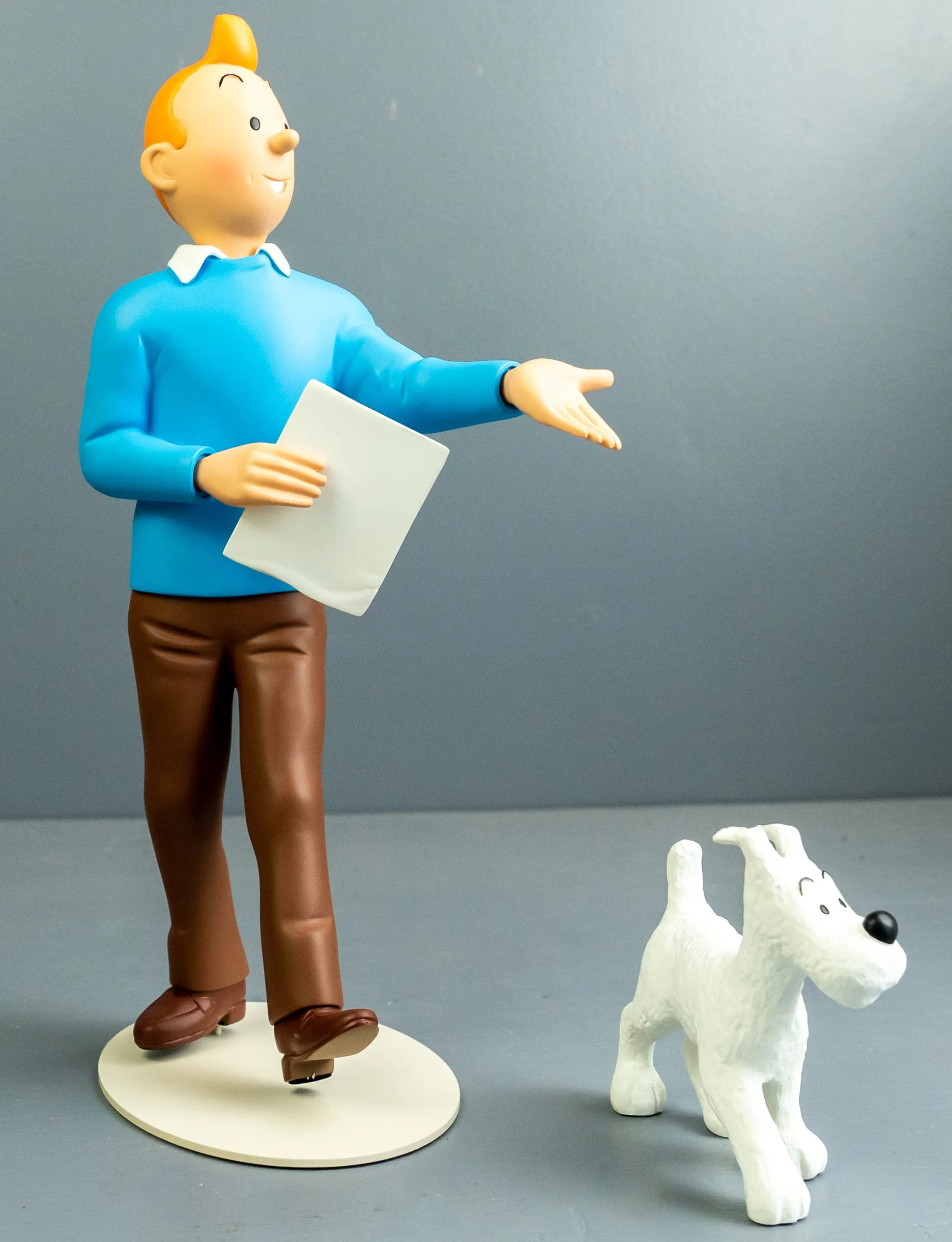 Statuette Moulinsart 46007 Tintin & Snowy Musee Imaginaire 2023 25cm Resin Model