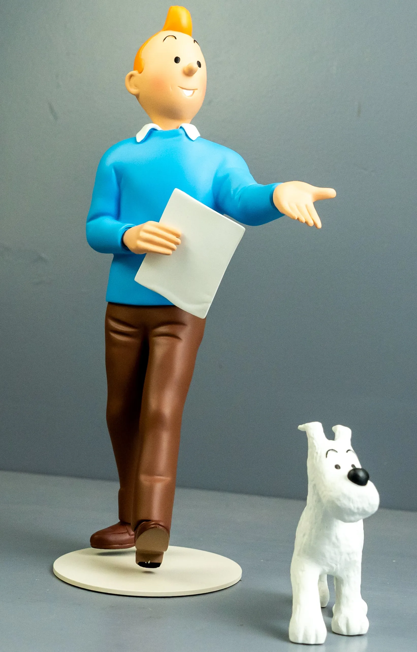 Statuette Moulinsart 46007 Tintin & Snowy Musee Imaginaire 2023 25cm Resin Model