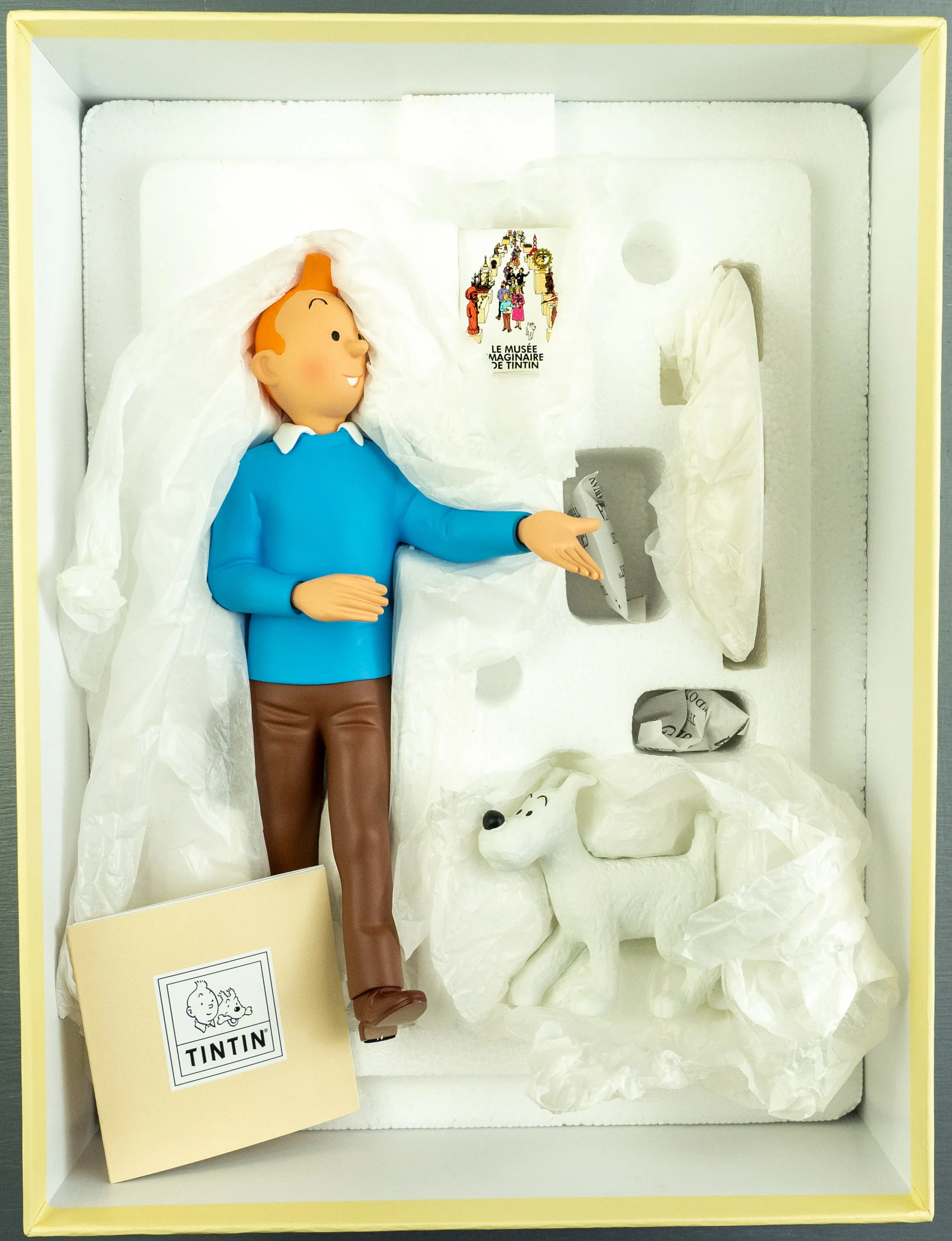 Statuette Moulinsart 46007 Tintin & Snowy Musee Imaginaire 2023 25cm Resin Model