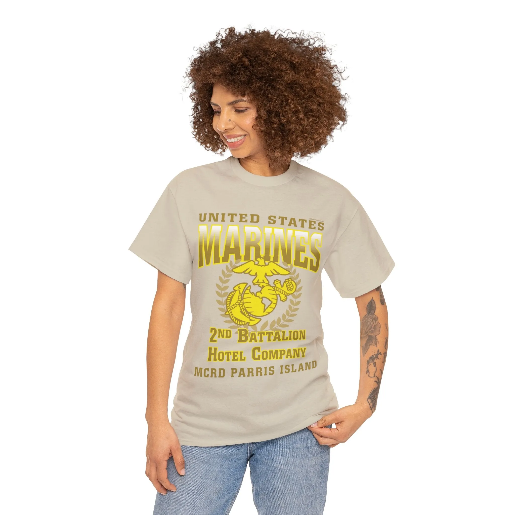 T-Shirt: Hotel Co. MCRD Parris Island (EGA   Back Proud Family)