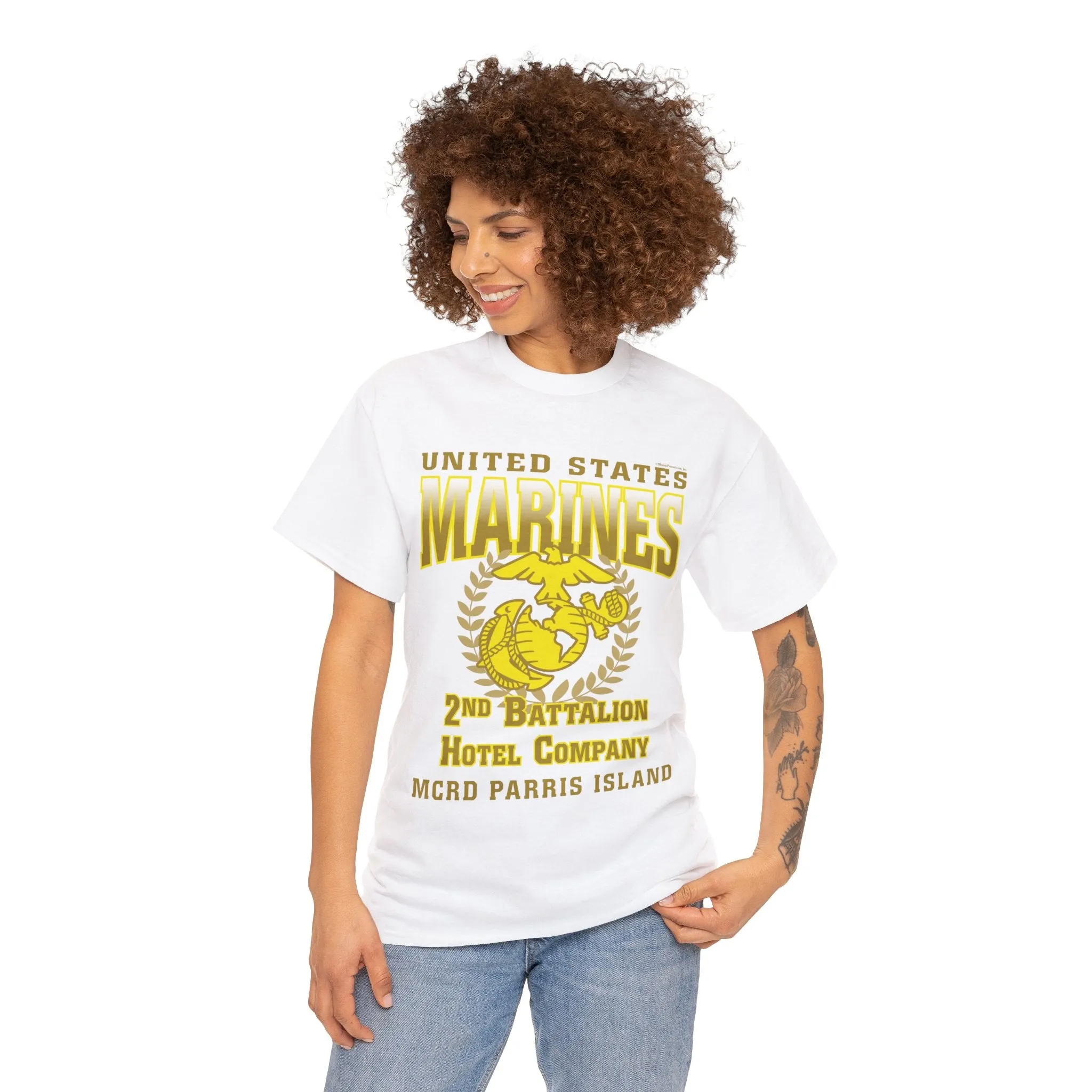 T-Shirt: Hotel Co. MCRD Parris Island (EGA   Back Proud Family)