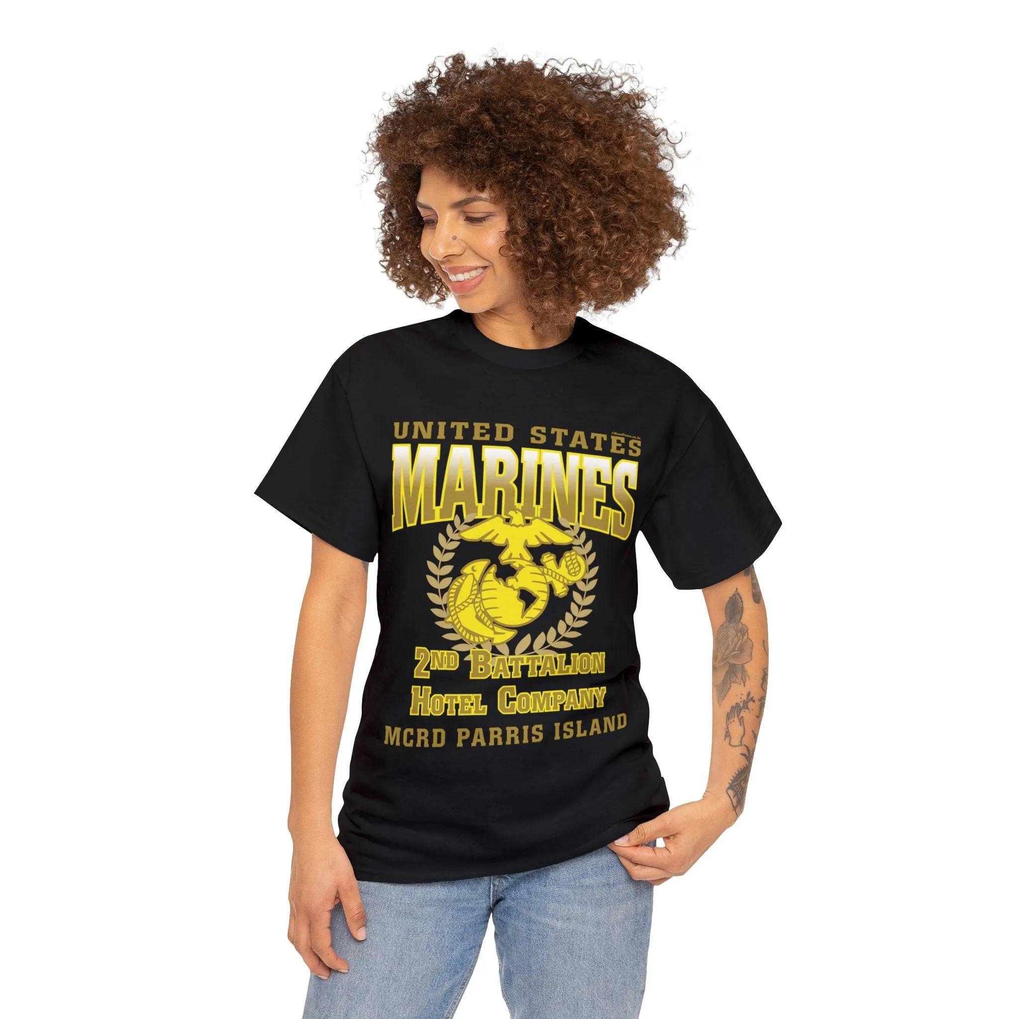 T-Shirt: Hotel Co. MCRD Parris Island (EGA   Back Proud Family)