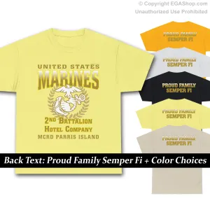 T-Shirt: Hotel Co. MCRD Parris Island (EGA   Back Proud Family)