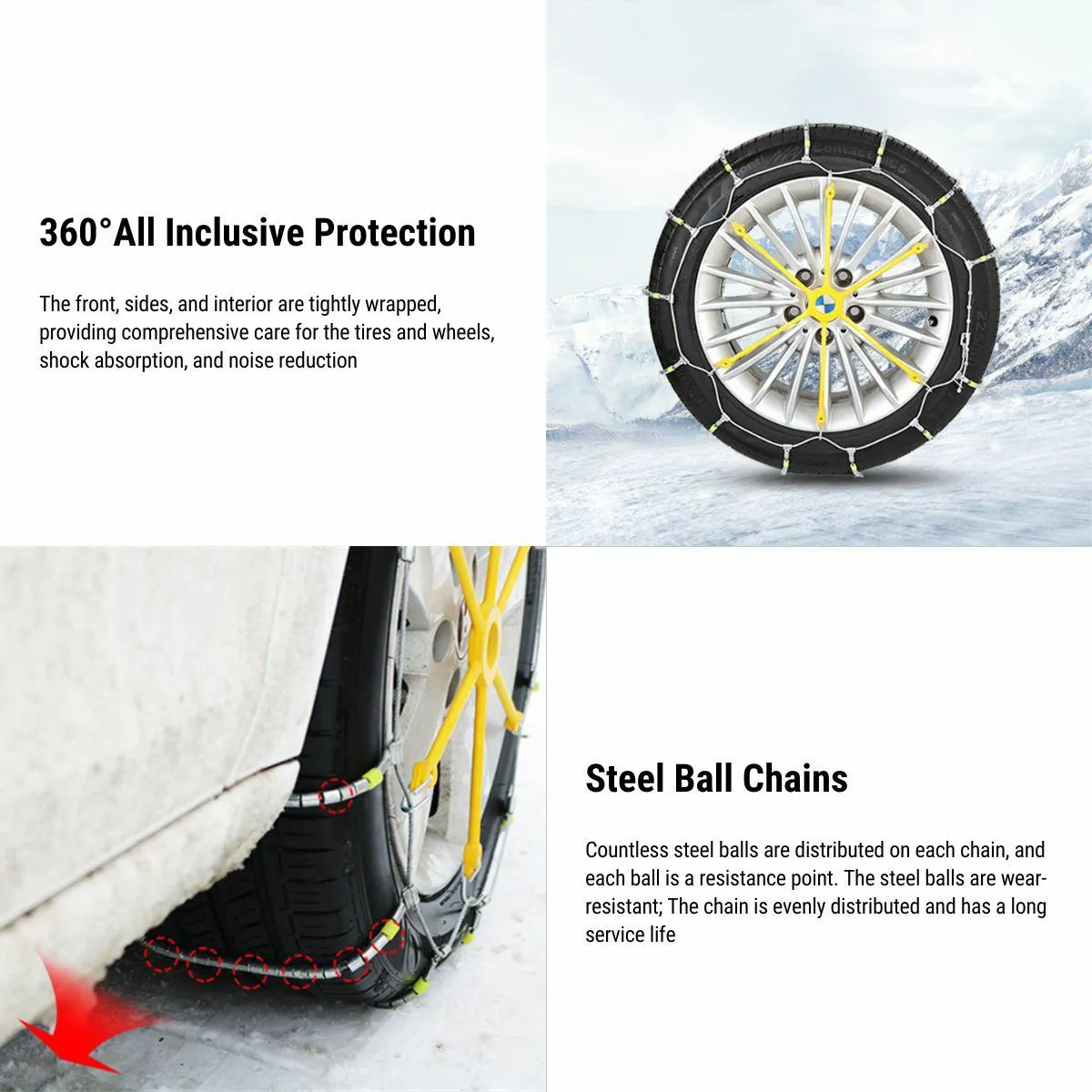 Wire Rope Snow Tire chains For Tesla Model 3/Y/S/X