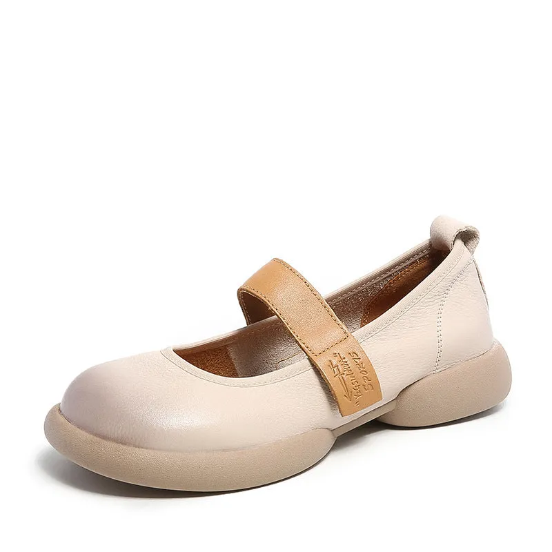 Women Casual Retro Soft Leather Flats