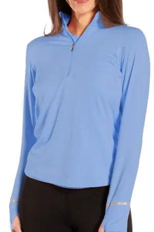 Zoo Blue Fabulous Mock Pullover